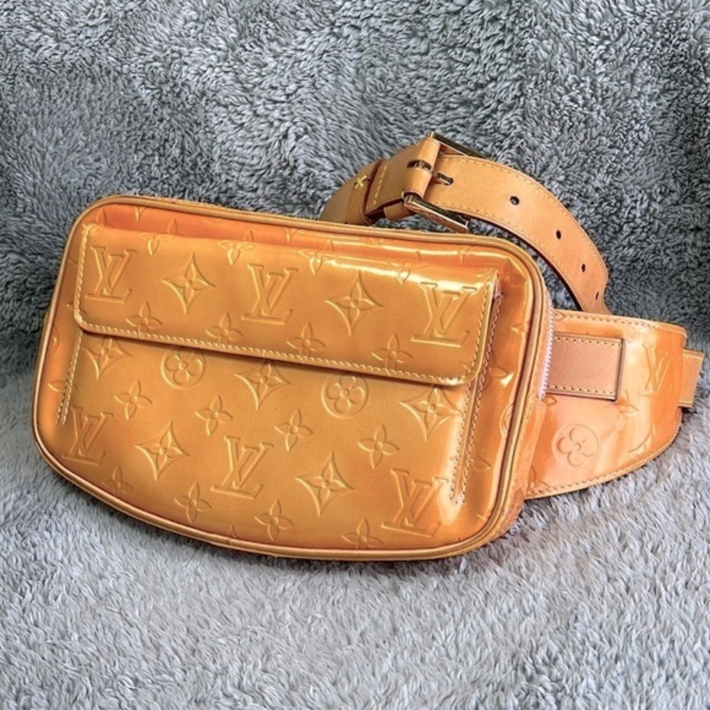 Louis Vuitton Orange Monogram Vernis Belt Bag